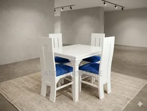 Meza ya Chakula ya 4-Seater - Bluu