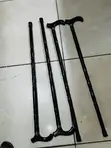 Fimbo ya Mbao Nyeusi Imara ya Kusaidia Kutembea - 1