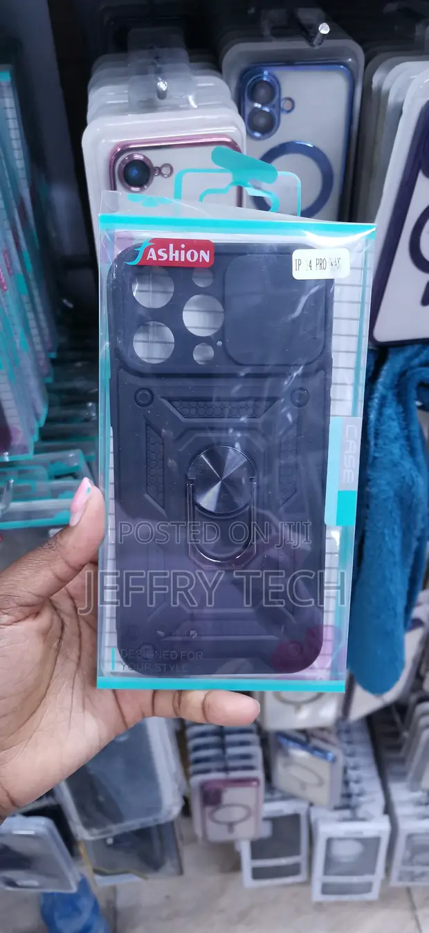 Kifaa cha Rugged Armor Hybrid chenye Pete ya Kuzunguka kwa iPhone 14 Pro - 1