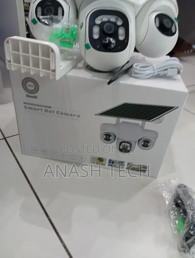 3-in-1 Triple Lens WiFi Security Camera 360 PTZ Solar CCTV - 1