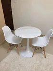 Meza ya Kisasa ya Dining ya Mzunguko ya 2-Seater - 2