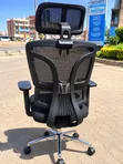 High Back Office Chair with Headrest - Black - 2