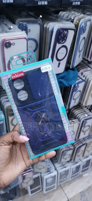 Kifaa cha Bluu cha Kinga ya Mshtuko kwa OPPO A78 4G chenye Jalada la Kamera la Kuteleza