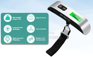 Portable Digital Luggage Scale - Silver