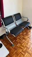 Benchi la Kusubiri la Ofisi la Viti Viwili na Vifaa vya Mikono - 2