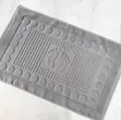 Pamba Bath Mats/Floor Mats - Grey & White - 2