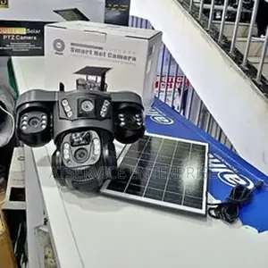V380 Pro 3-Lens Solar 4G CCTV Camera with SIM Slot