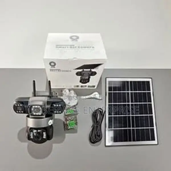 V380 Pro Triple Lens 4G PTZ Solar Camera - 1