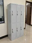 6 Door Metallic Locker Cabinet - Steel Storage Lockers - 1