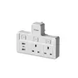 Tronic 13A 3-Gang UK Socket Adaptor with USB & Type-C - 2