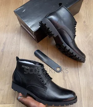 Fendi Leather Formal Boots