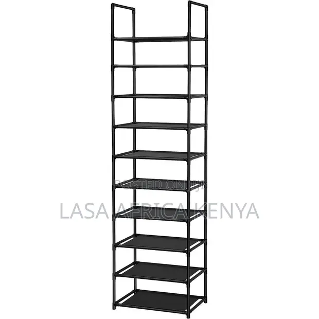 10 Tier Tall Shoe Rack Organizer - Space Saving - 1