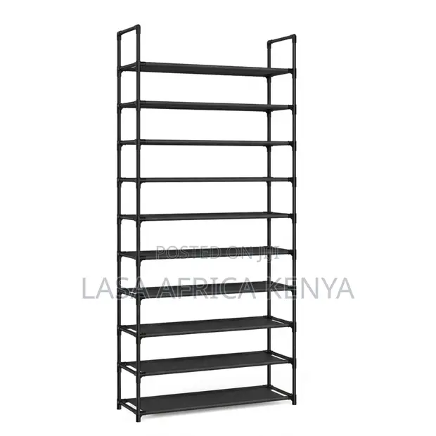 10 Tier Shoe Rack Organizer - Nyeusi - 1