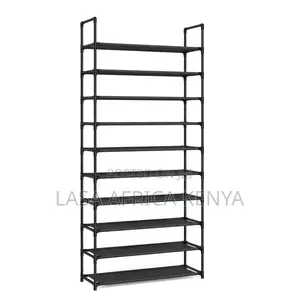 10 Tier Shoe Rack Organizer - Nyeusi