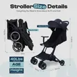 Stroller ya Kusafiri Nyeusi - Nyepesi - 2