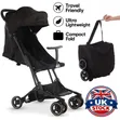Stroller ya Kusafiri Nyeusi - Nyepesi - 5