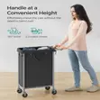 LASA Rolling Laundry Hamper na Magurudumu & Liner Inayoweza Kuondolewa - 4