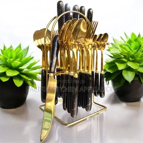 Marble Set ya Cutlery ya Vipande 24 - 1