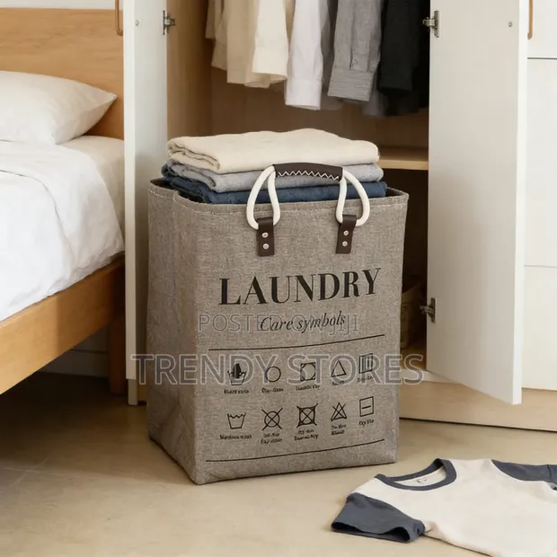 Large Collapsible Laundry Hamper Basket - 1