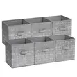 LASA Set of 6 Foldable Storage Cubes - Grey - 1