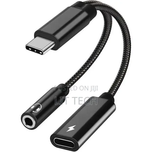 USB-C to 3.5mm Audio Adapter na PD Charging - 1