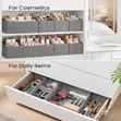 Drawer Organiser Set of 12 - Foldable Fabric Storage Boxes, Grey - 4