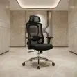 Kiti cha Ofisi cha Ergonomic chenye Mkeka Mrefu - Kitambaa Nyeusi - 1