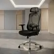 Kiti cha Ofisi cha Ergonomic chenye Mkeka Mrefu - Kitambaa Nyeusi - 3