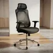 Kiti cha Ofisi cha Ergonomic chenye Mkeka Mrefu - Kitambaa Nyeusi - 4