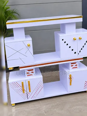 Istanbul 4ft TV Stand - White Marble Finish