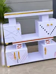Istanbul 4ft TV Stand - White Marble Finish - 1