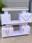 Istanbul 4ft TV Stand - White Marble Finish - 2