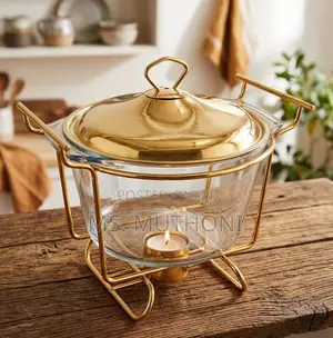 Chafing Dish ya Supu ya Lita 4 ya Kioo