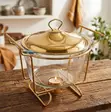 4 Ltrs Glass Chafing Dish Soup Pot - 1