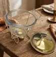 4 Ltrs Glass Chafing Dish Soup Pot - 2