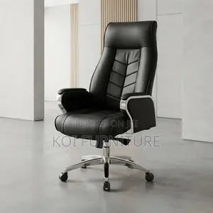 Executive Director Office Manager Chair - Black Leather