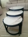 Three Marble Top Coffee Tables - 2
