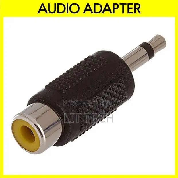 3.5mm to RCA Adapter - Aux Plug to RCA Jack Converter - 1