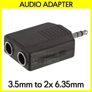 3.5mm hadi 2x 6.35mm Stereo Splitter Adapter