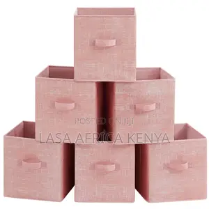 Storage Cubes Set of 6 - Jelly Pink