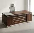 2M Straight Executive Desk with Drawers - Black - 5