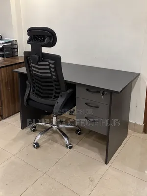 Kiti cha Ofisi cha Mtendaji na Kiti cha Ergonomic - Kijivu