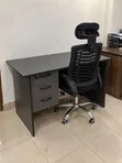 Kiti cha Ofisi cha Mtendaji na Kiti cha Ergonomic - Kijivu - 5