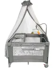 Mamakids 5-in-1 Crib na Playpen ya Mtoto - Grey - 5