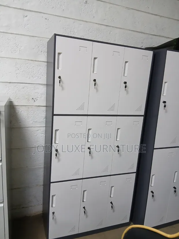 9 Door Storage Cabinet With Key - 1