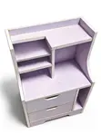 Kabati la Kisasa la Minimalist la Filing la Rangi ya Zambarau Mwanga - 3