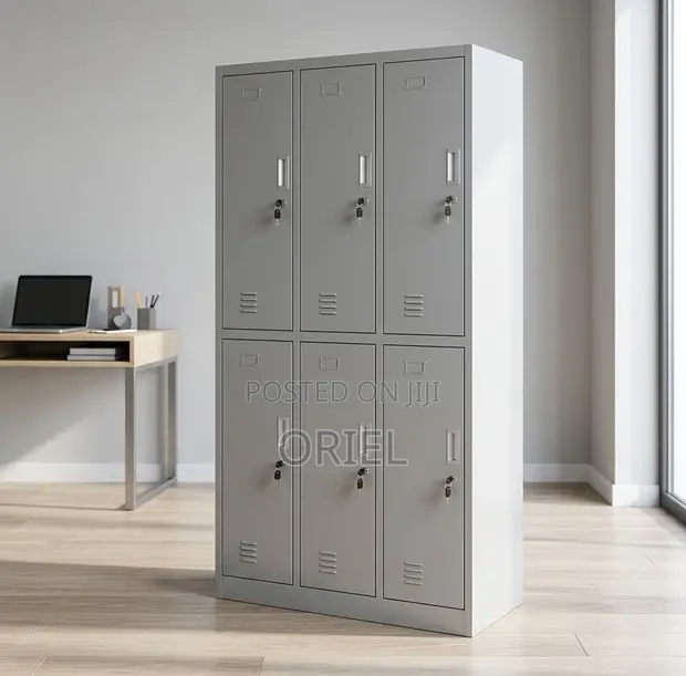 Heavy-Duty Steel 6-Locker Filing Cabinet - 1