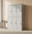 Heavy-Duty Steel 6-Locker Filing Cabinet - 4