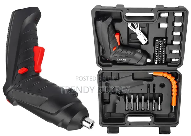 Wireless Multifunction Toolkit - 47pc Rechargeable Drill/Screwdriver Set - 1