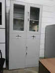 Kabati la Ofisi la Chuma lenye Milango ya Kioo na Droo - 2
